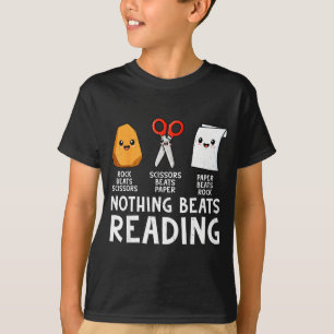 Nothing beats reading funny rock paper scissors T-Shirt