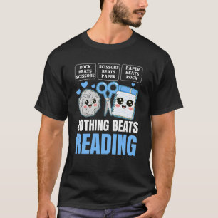Nothing Beats Reading Rock Paper Scissors Funny Bo T-Shirt