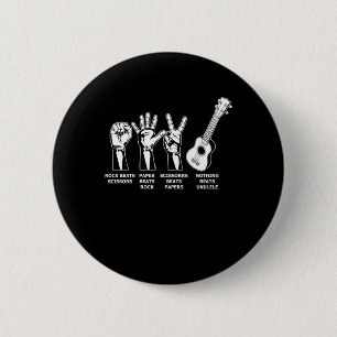 Nothing Beats Ukulele Uke Acoustic Instrument Gift 6 Cm Round Badge