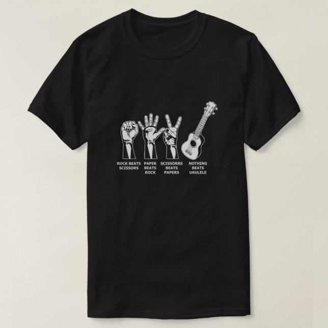 Nothing Beats Ukulele Uke Acoustic Instrument Gift T-Shirt (Design Front)