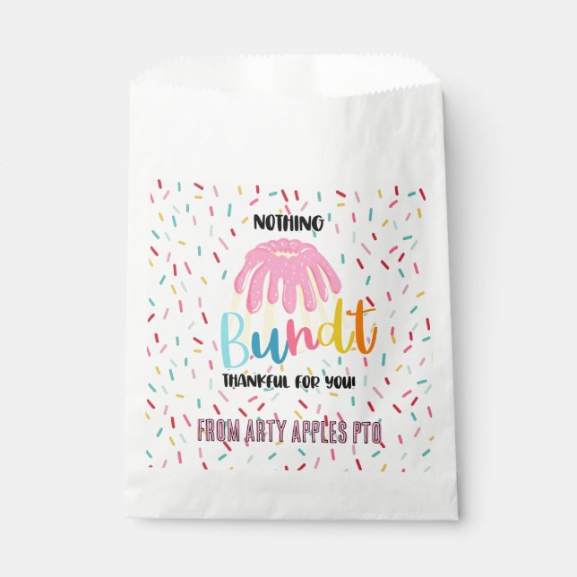 nothing bundt thankful for you cake  favour bags (Front)
