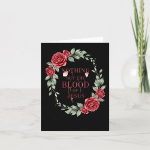 Nothing But Blood Jesus Christian Bible Verse Card