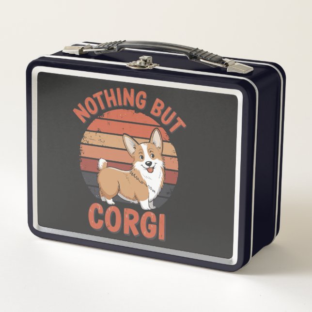 Nothing But Corgi Metal Lunch Box (Front)