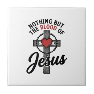 Nothing But The Blood Of Jesus Vintage Cross Shirt Tile
