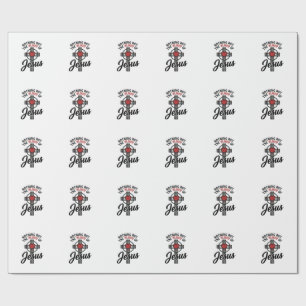 Nothing But The Blood Of Jesus Vintage Cross Shirt Wrapping Paper