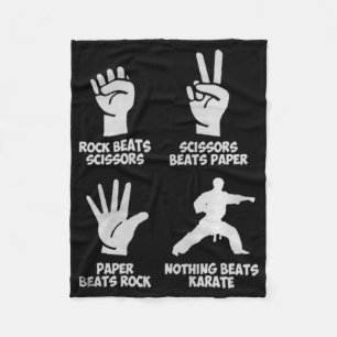 Nothing Can Beats Karate Custom Gift Fleece Blanket