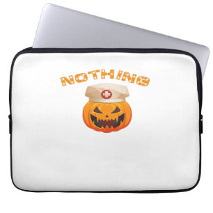 Nothing Can Scare A Nurse, Halloween Spooky Pumpki Laptop Sleeve