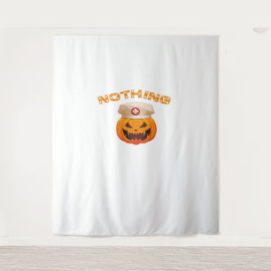 Nothing Can Scare A Nurse, Halloween Spooky Pumpki Tapestry