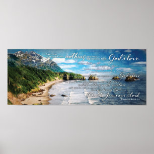 Nothing Can Separate God's Love Romans Bible Verse Poster