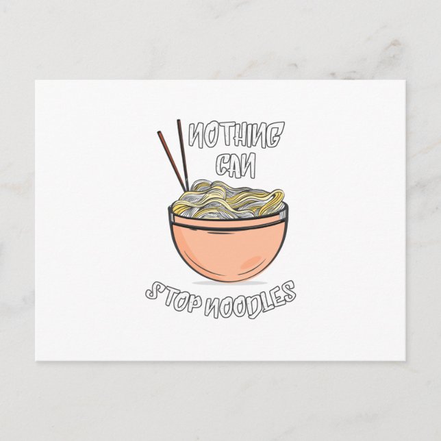 Nothing Can Stop Noodles Announcement Postcard (Front)