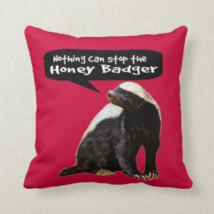 Nothing Can Stop the Honey Badger! (He speaks) Cushion