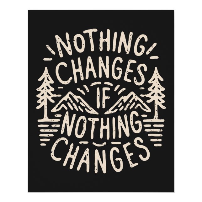 Nothing changes if nothing changes poster (Front)