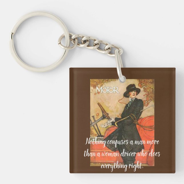 "Nothing confuses a man more.." Key Ring (Front)