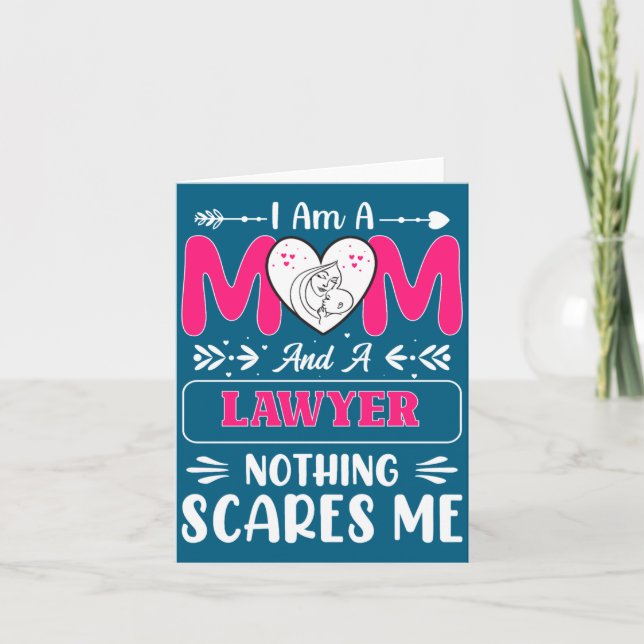 Nothing Es Me Funny Lawyer Mom Quote  Card (Front)