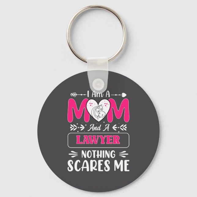 Nothing Es Me Funny Lawyer Mom Quote  Key Ring (Front)