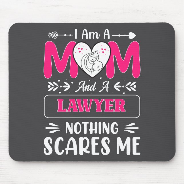 Nothing Es Me Funny Lawyer Mom Quote  Mouse Mat (Front)