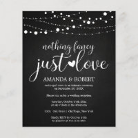 Nothing Fancy Chalk Budget Wedding Invitations