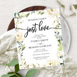 Nothing Fancy Floral Cheap Wedding Invitation<br><div class="desc">Beautiful and inexpensive white cream floral wedding invitations. Easy to personalize with your details. PLEASE NOTE: The envelopes are NOT INCLUDE; affordable A7 envelopes are available to purchase separately. CUSTOMIZATION: If you need design customization, please contact me throw the chat; if you need information about your order, shipping options, etc.,...</div>