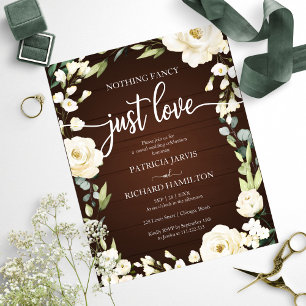 Nothing Fancy Floral Cheap Wedding Invitation  
