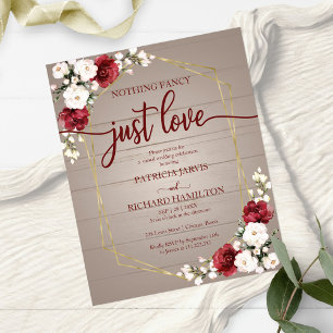 Nothing Fancy Geometric Budget Wedding Invitations