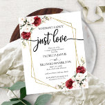 Nothing Fancy Geometric Budget Wedding Invitations<br><div class="desc">Beautiful and inexpensive burgundy floral geometric wedding invitations. Easy to personalize with your details. PLEASE NOTE: The envelopes are NOT INCLUDE; affordable A7 envelopes are available to purchase separately. CUSTOMIZATION: If you need design customization, please contact me throw the chat; if you need information about your order, shipping options, etc.,...</div>