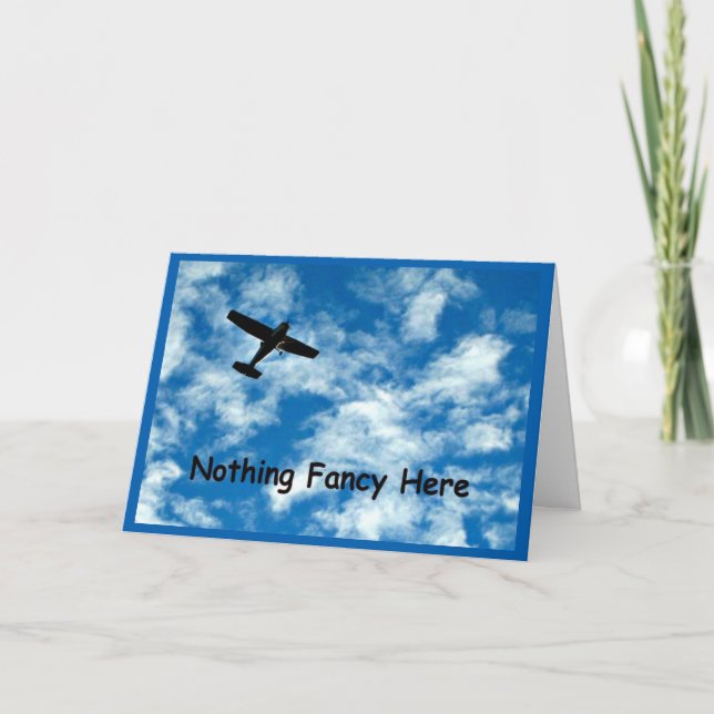 Nothing Fancy Here Just A Plane Christmas Card (Front)