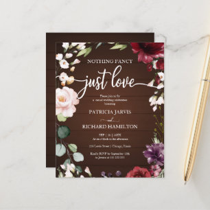 Nothing Fancy Inexpensive Wedding Invitations