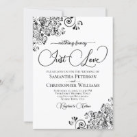 Nothing Fancy Just Love Black & White Wedding