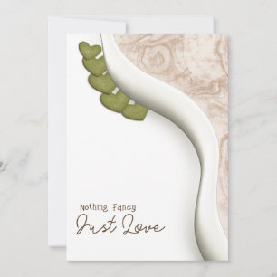 Nothing Fancy Just Love Bohemian Casual Wedding Invitation