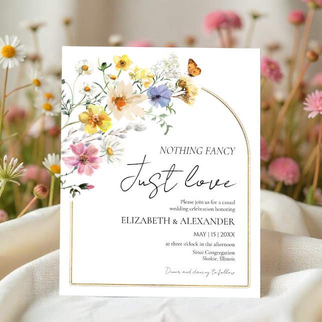 Nothing Fancy Just Love | Boho Wedding Invitation (Creator Uploaded)
