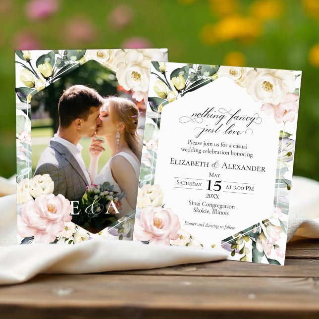 Nothing fancy just love Boho Wedding Invitation (Creator Uploaded)