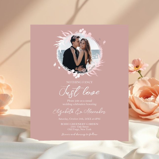 Nothing Fancy Just Love Budget Wedding Invitation (Creator Uploaded)