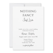 Nothing Fancy, Just Love Casual Wedding