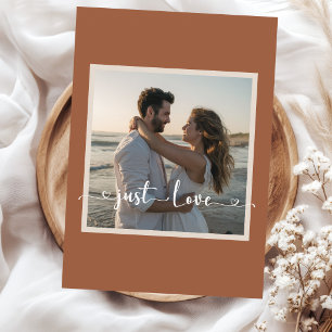 Nothing fancy Just Love desert beige wedding Invitation