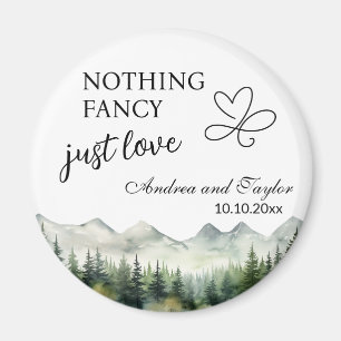 Nothing Fancy Just Love Elegant Wedding favor Magnet