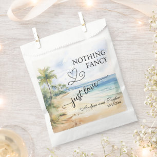 Nothing Fancy Just Love Elegant Wedding  Favour Bags