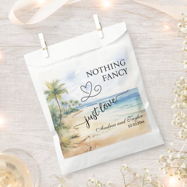 Nothing Fancy Just Love Elegant Wedding  Favour Bags (Clipped)