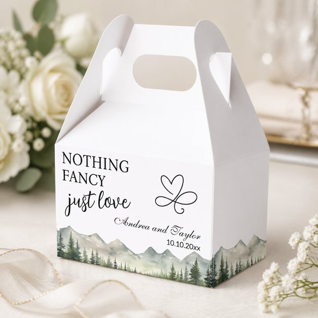 Nothing Fancy Just Love Elegant Wedding Favour Box (Creator Uploaded)