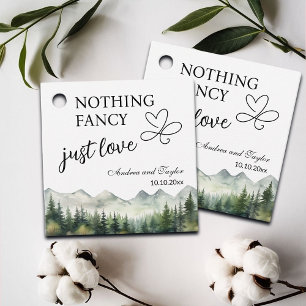 Nothing Fancy Just Love Elegant Wedding Favour Tags