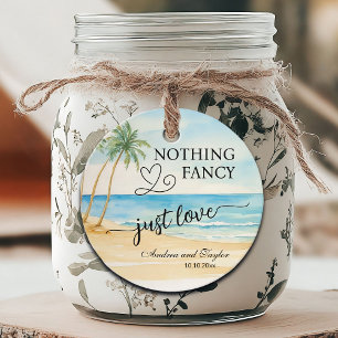 Nothing Fancy Just Love Elegant Wedding Favour Tags