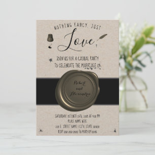 Nothing Fancy Just Love Elopement Pen & Inkwell Invitation