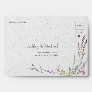 Nothing Fancy Just Love Floral Casual Wedding Envelope