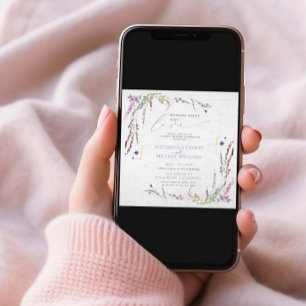 Nothing Fancy Just Love Floral Casual Wedding Invitation