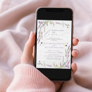 Nothing Fancy Just Love Floral Casual Wedding Invitation