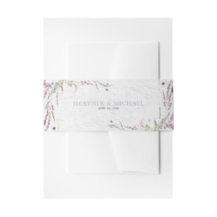 Nothing Fancy Just Love Floral Casual Wedding Invitation Belly Band