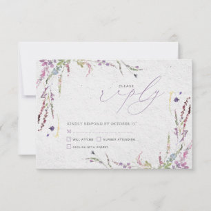 Nothing Fancy Just Love Floral Casual Wedding RSVP Card