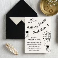 Nothing Fancy Just Love French Handwritten Wedding