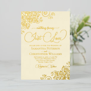 Nothing Fancy Just Love Gold & Cream Wedding