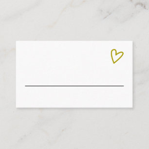 Nothing Fancy Just Love Groovy Green Wedding Place Card