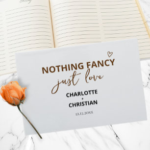 Nothing Fancy Just Love Guest Book